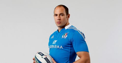 Italy captain Sergio Parisse Six Nations launch with ball Italy captain Sergio Parisse Six Nations launch with ball