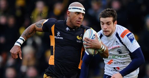 Tom Varndell London Wasps try Tom Varndell London Wasps try
