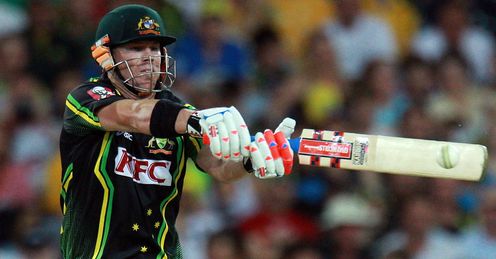 David Warner Australia batting against Sri Lanka in Sydney