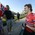 Edvald Boasson Hagen had to settle for sixth after a hectic sprint