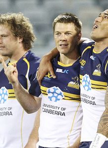 Brumbies trio Dan Palmer Clyde Rathbone and Joe Tomane