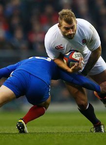 Joe Marler of England is tackled by Francois Trinh Duc Joe Marler of England is tackled by Francois Trinh Duc