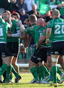Connacht celebrating a win