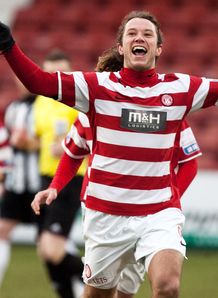 Steven May scored with the last kick as Hamilton grabbed a 2-2 draw at Airdrie