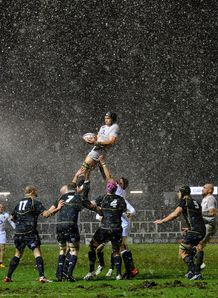 England Saxons and Scotland A line out at Kingston Park