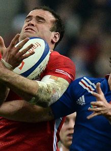 France v Wales Jamie Roberts Maxime Machenaud France v Wales Jamie Roberts Maxime Machenaud