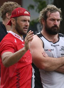 Jacques Botes Jannie du Plessis Sharks training 2013
