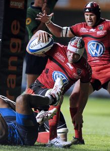 Joe Van Niekerk Matt giteau Toulon v Montpellier Joe Van Niekerk Matt giteau Toulon v Montpellier