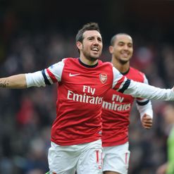 Cazorla: Fires home both goals