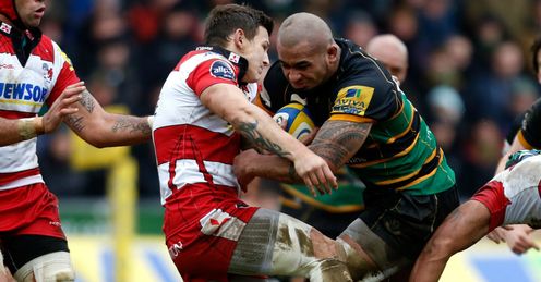 Samu Manoa Northampton Ryan Mills Gloucester Samu Manoa Northampton Ryan Mills Gloucester