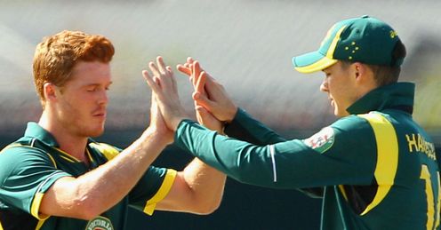 Alister McDermott L Josh Hazelwood Australia A v England Lions 3rd ODI Hobart