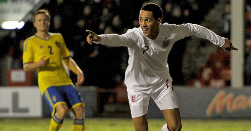 Thomas Ince goal celeb England Under-21s v Sweden U21s Thomas Ince goal celeb England Under-21s v Sweden U21s