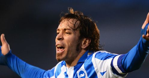 Inigo Calderon: Looking to help Brighton into the play-off places