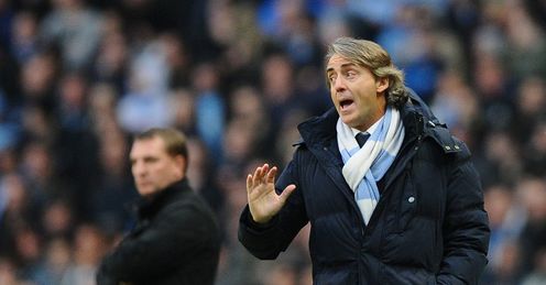 Manchester City v Liverpool Roberto Mancini