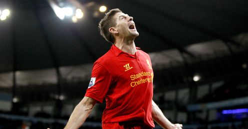 Manchester City v Liverpool Steven Gerrard celeb