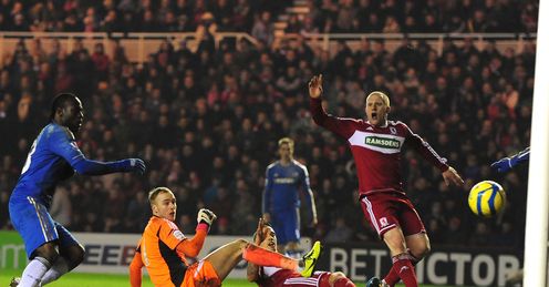 Middlesbrough v Chelsea Victor Moses second goal
