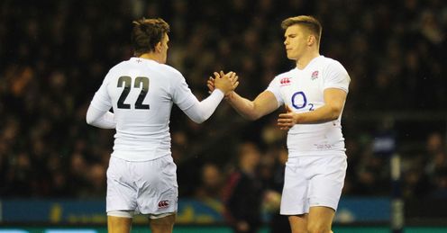 Owen Farrell and Toby Flood Owen Farrell and Toby Flood