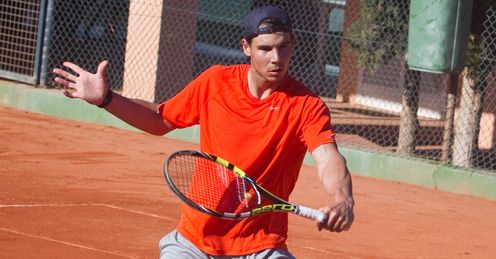 Rafael Nadal: training in Mallorca ahead of his return to action, in Chile
