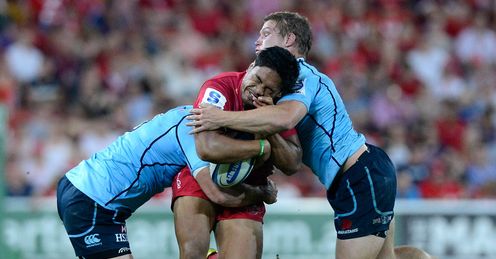 Reds centre Ben Tapuai taking it up Reds centre Ben Tapuai taking it up