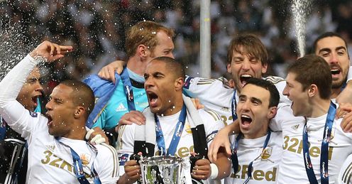 Swansea: Eased to victory over Bradford at Wembley