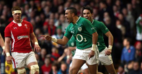 Wales v Ireland Simon Zebo try Wales v Ireland Simon Zebo try
