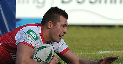 Greg Eden Hull KR scoring a try against Widnes Vikings Greg Eden Hull KR scoring a try against Widnes Vikings