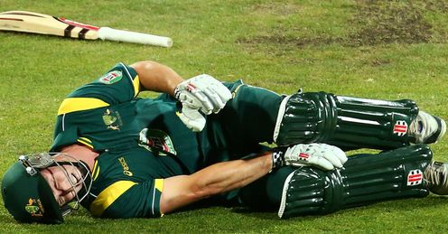 shaun Marsh Australia A collapsed with a knee injury during match against England Lions