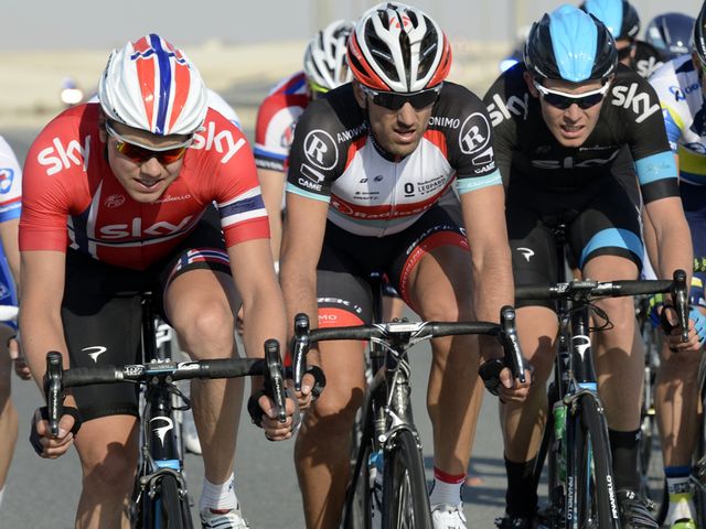 Boasson Hagen was led out by Luke Rowe