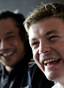 Tana Umaga with Brian O Driscoll before game one of 2005 Lions series Tana Umaga with Brian O Driscoll before game one of 2005 Lions series