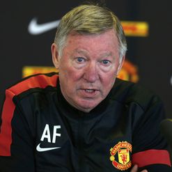 Sir Alex Ferguson faces the press on Friday.
