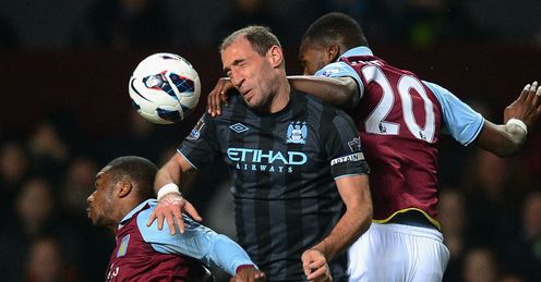 Aston Villa v Manchester City Pablo Zabaleta Charles N Zogbia Christian Benteke