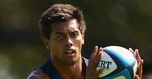Ben Volavola Waratahs training 2013 Ben Volavola Waratahs training 2013