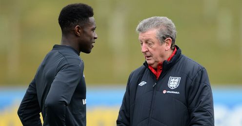 Danny Welbeck and Roy Hodgson England Training