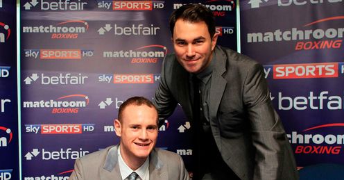 Signing on: Groves (left) has joined Hearn's Matchroom stable