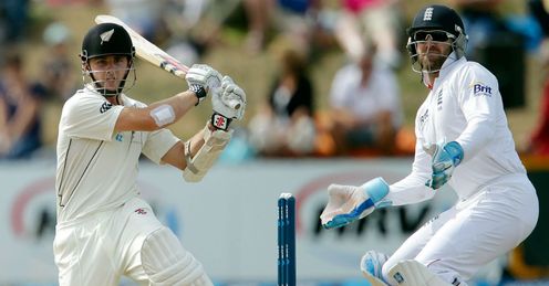 Kane Williamson batting New Zealand v England second Test