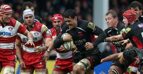 Kirill Kulemin of London Welsh charges forward Kirill Kulemin of London Welsh charges forward