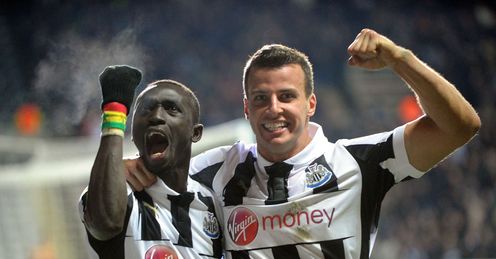 Newcastle v Anzhi Makhachkala Papiss Cisse Steven Taylor