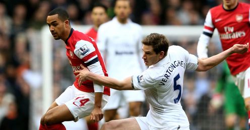 Battle: Arsenal and Spurs will tussle again this Sunday