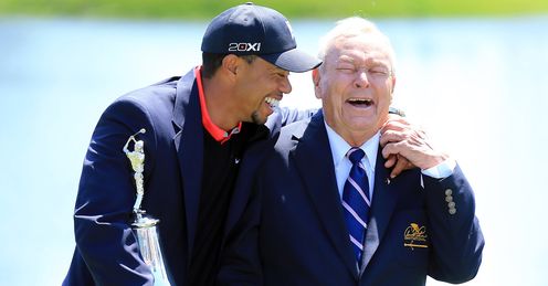 Tiger Woods: all smiles after victory in the Arnold Palmer Invitational