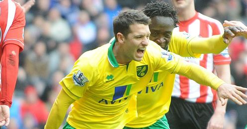 Hoolahan: celebrates the first Premier League goal for an Irishman on St Patrick's Day