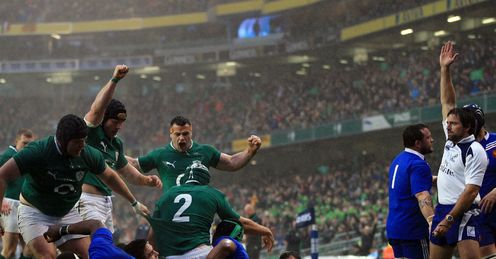 Ireland France Jamie Heaslip try Ireland France Jamie Heaslip try