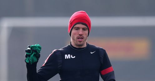 MICHAEL CARRICK MANCHESTER UNITED CHAMPIONS LEAGUE TRAINING FOOTBALL