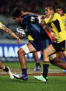 Blues flanker Steven Luatua on a run Blues flanker Steven Luatua on a run