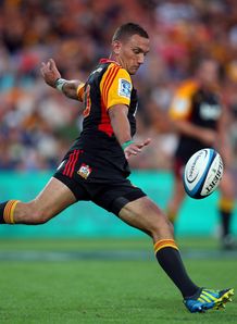 Chiefs back Aaron Cruden kicking Chiefs back Aaron Cruden kicking