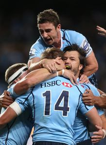 Waratahs celebrate with Cam Crawford Waratahs celebrate with Cam Crawford