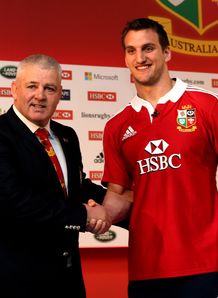 Warren Gatland with Sam Warburton at Lions announcement Warren Gatland with Sam Warburton at Lions announcement