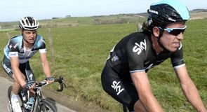 Rigoberto Uran in action at the Amstel Gold Race...
