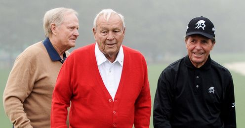 Nicklaus (L), Palmer (C) and Player