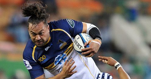 Brumbies number eight Fotu Auelua powering on Brumbies number eight Fotu Auelua powering on