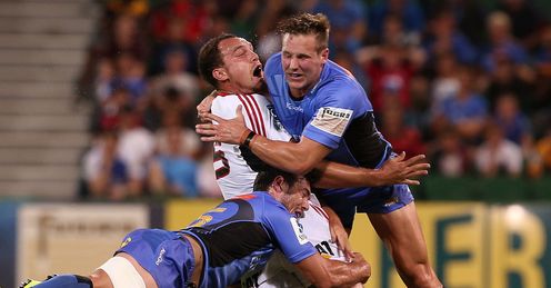 Israel Dagg tackled by Ed Stubbs in Crusaders Force game Israel Dagg tackled by Ed Stubbs in Crusaders Force game